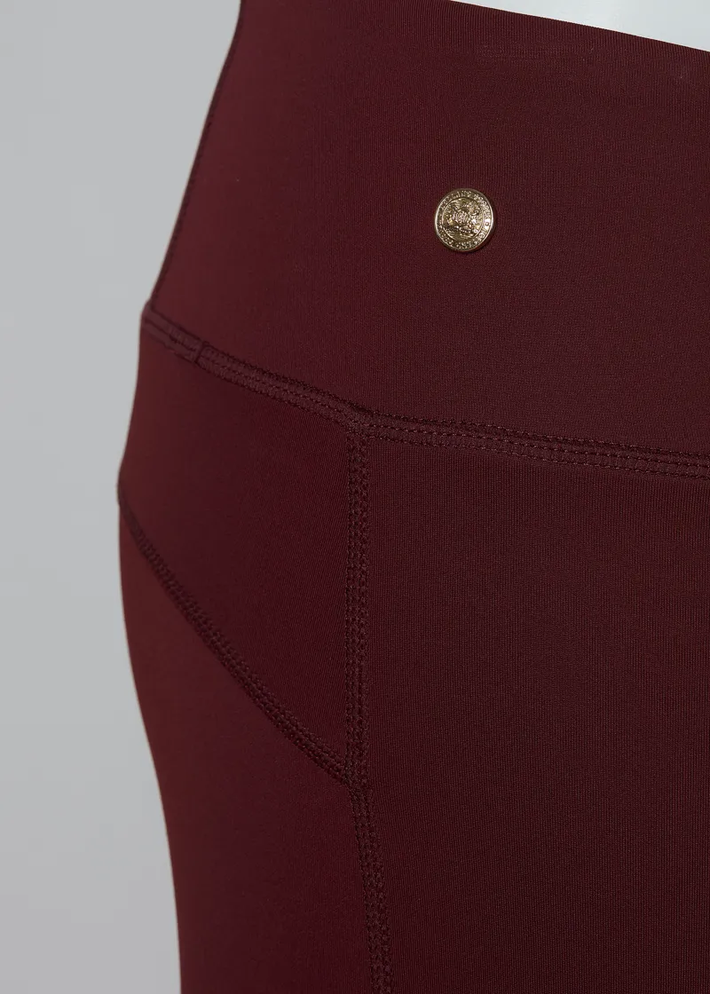 Holland Cooper Thermal Full Grip Leggings Ladies in Burgundy-5